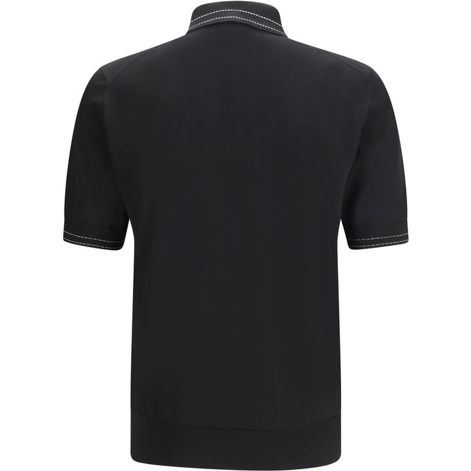 Black Silk Polo Shirt