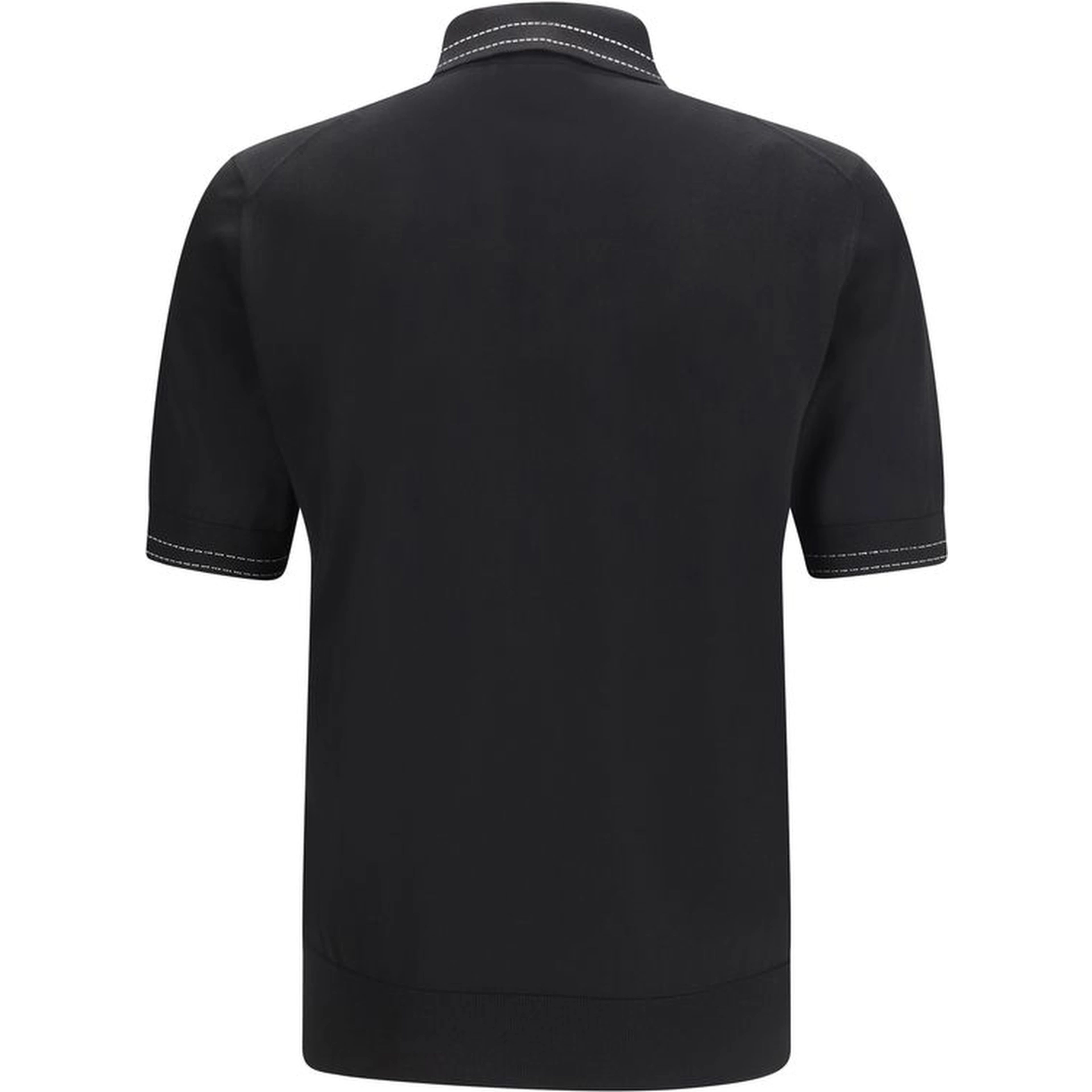 Black Silk Polo Shirt