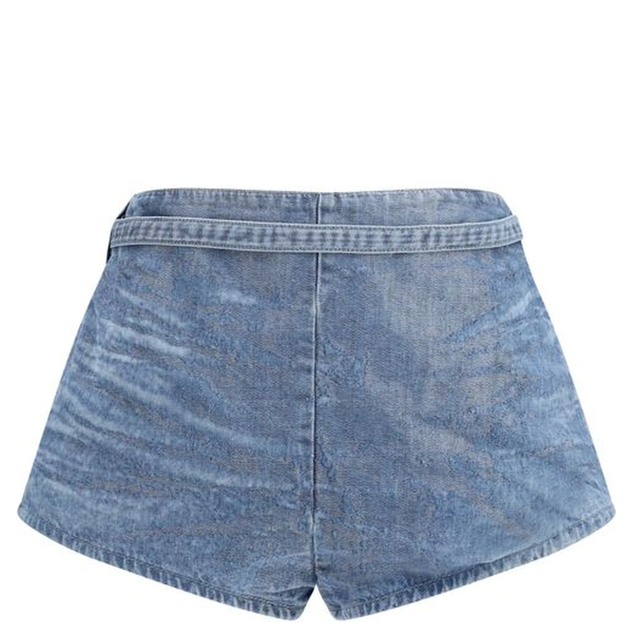 Blue Cotton Bermuda Shorts