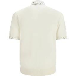 Beige Silk Polo Shirt