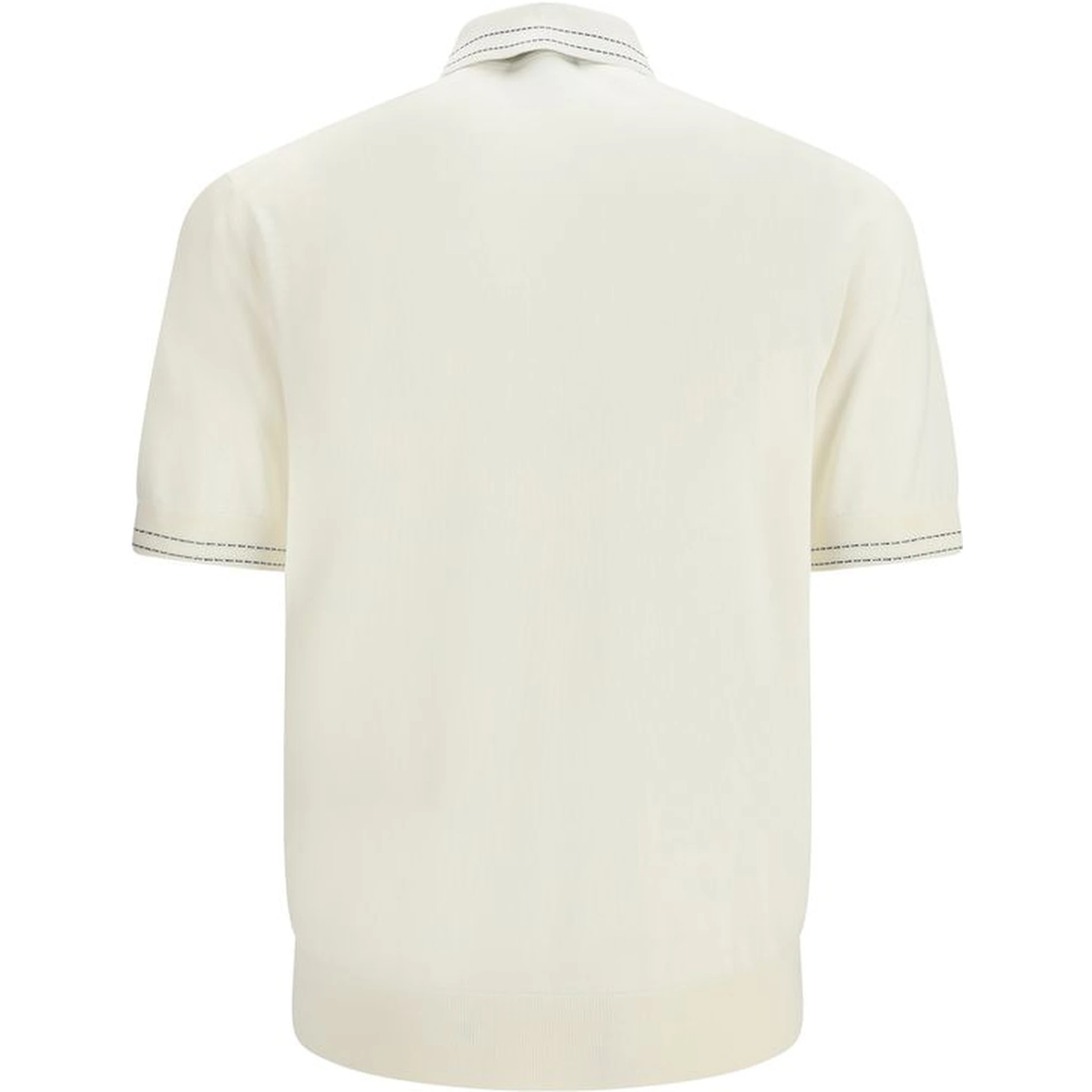 Beige Silk Polo Shirt