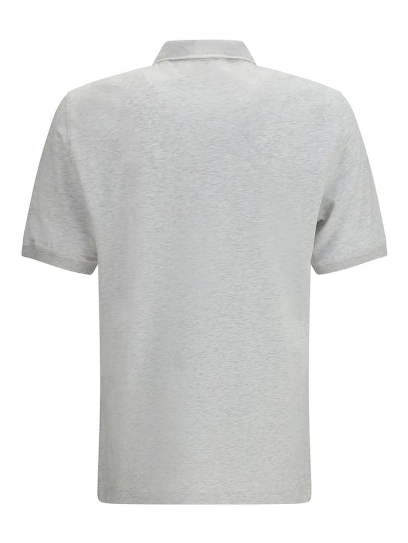 Gray Cotton Polo Shirt