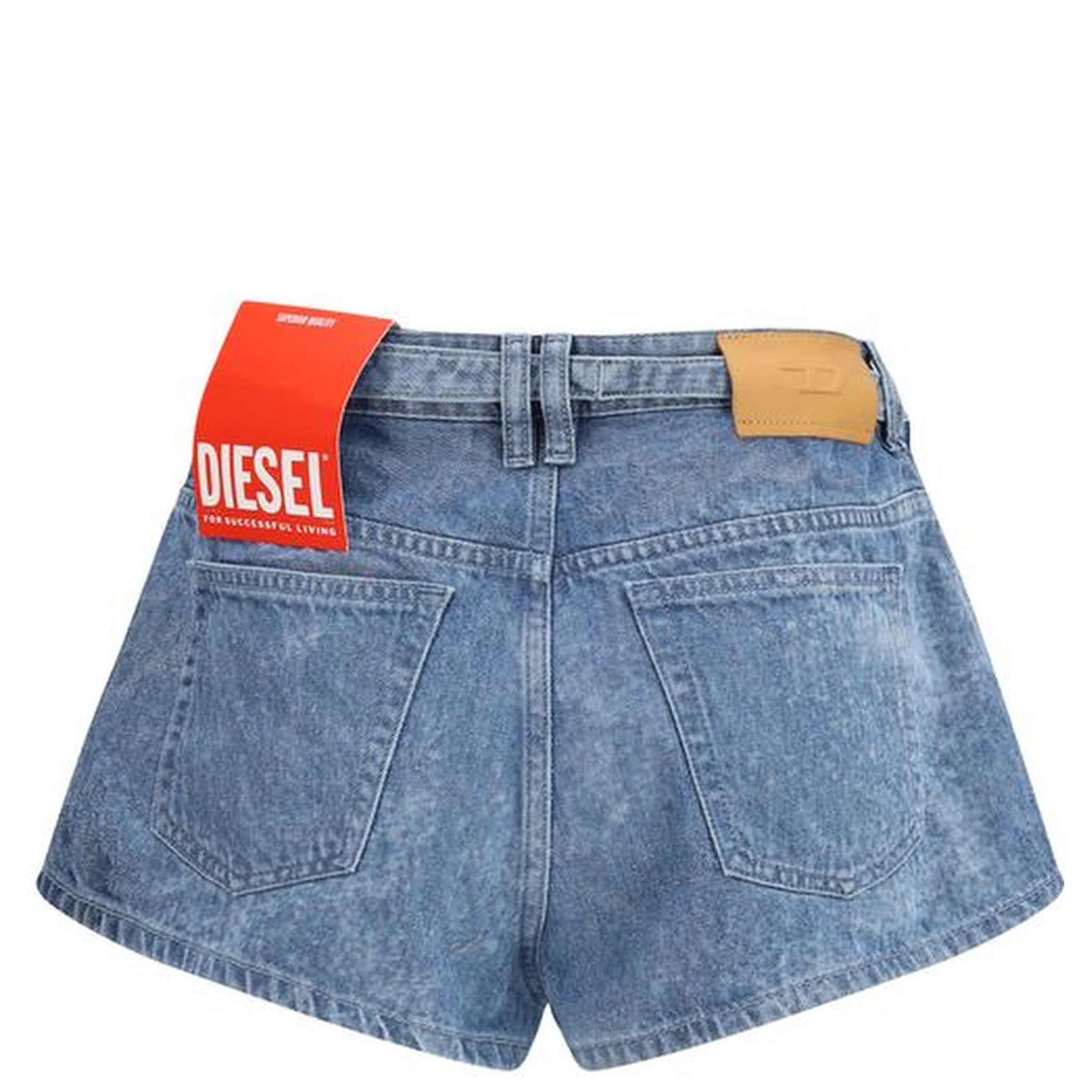 Blue Cotton Bermuda Shorts