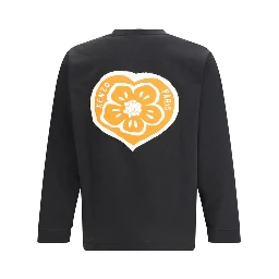 Black Cotton Long Sleeve T-Shirt