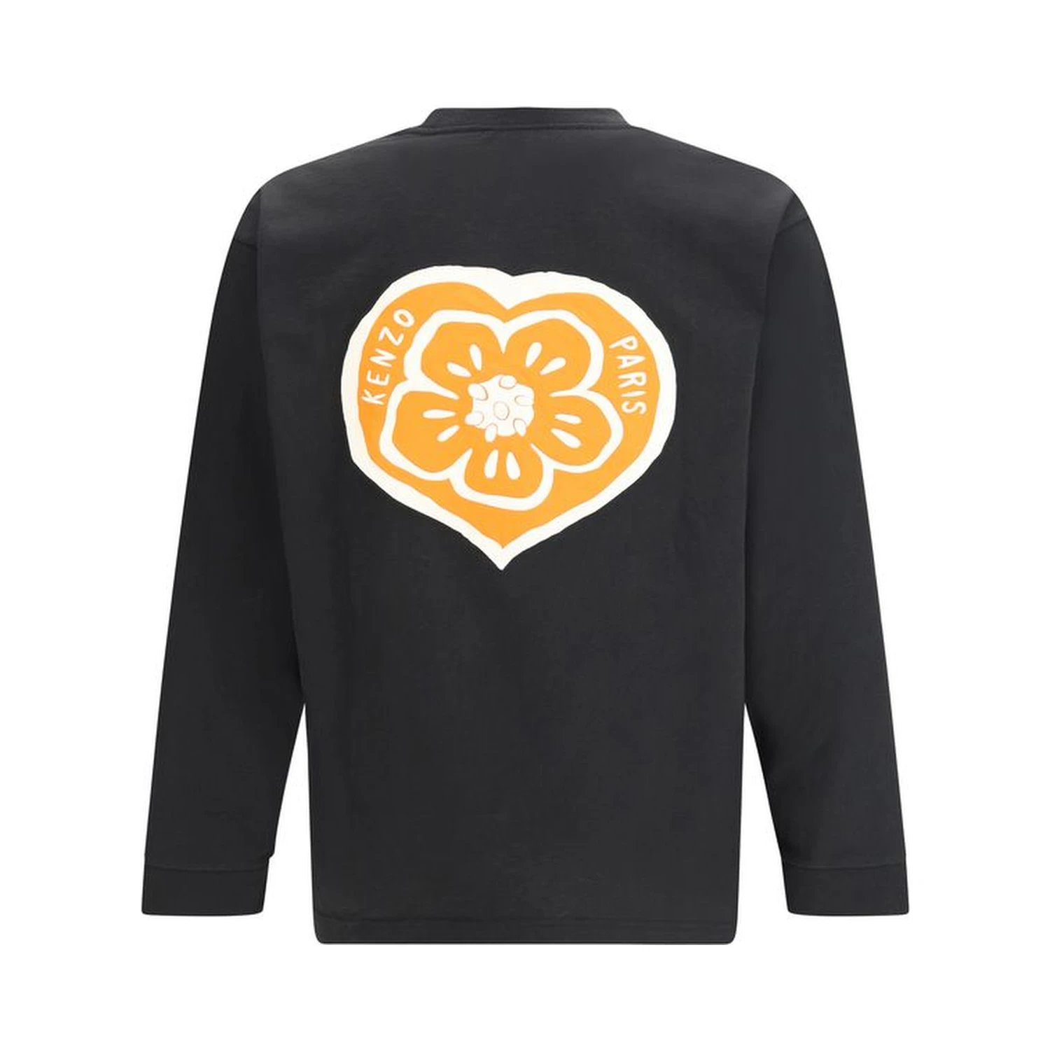 Black Cotton Long Sleeve T-Shirt