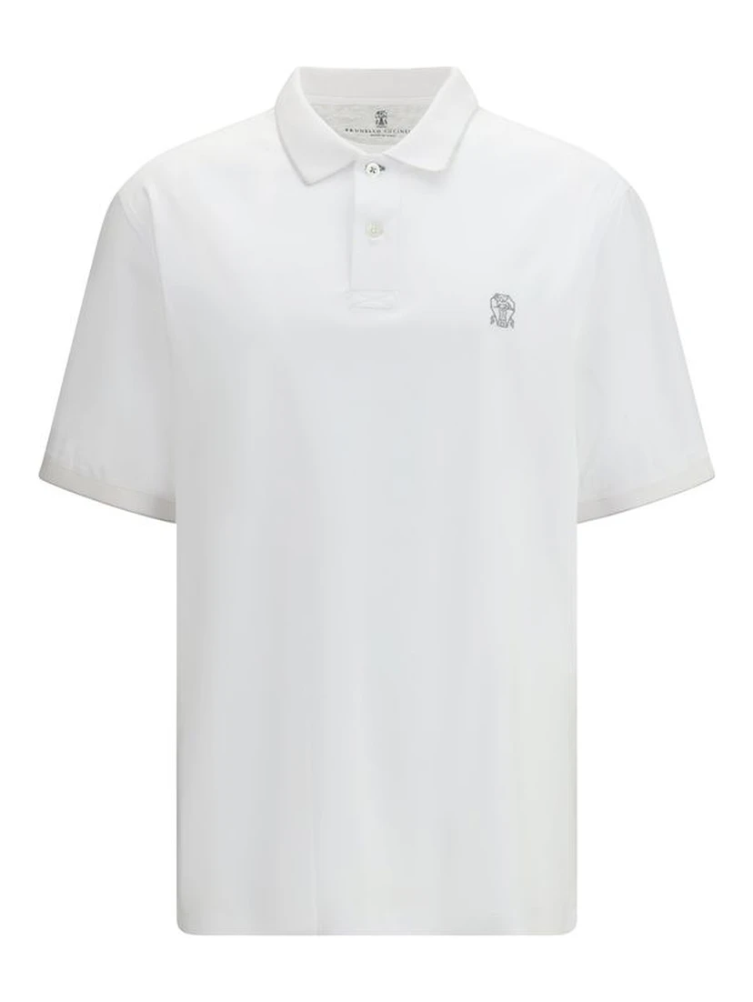 White Cotton Polo Shirt