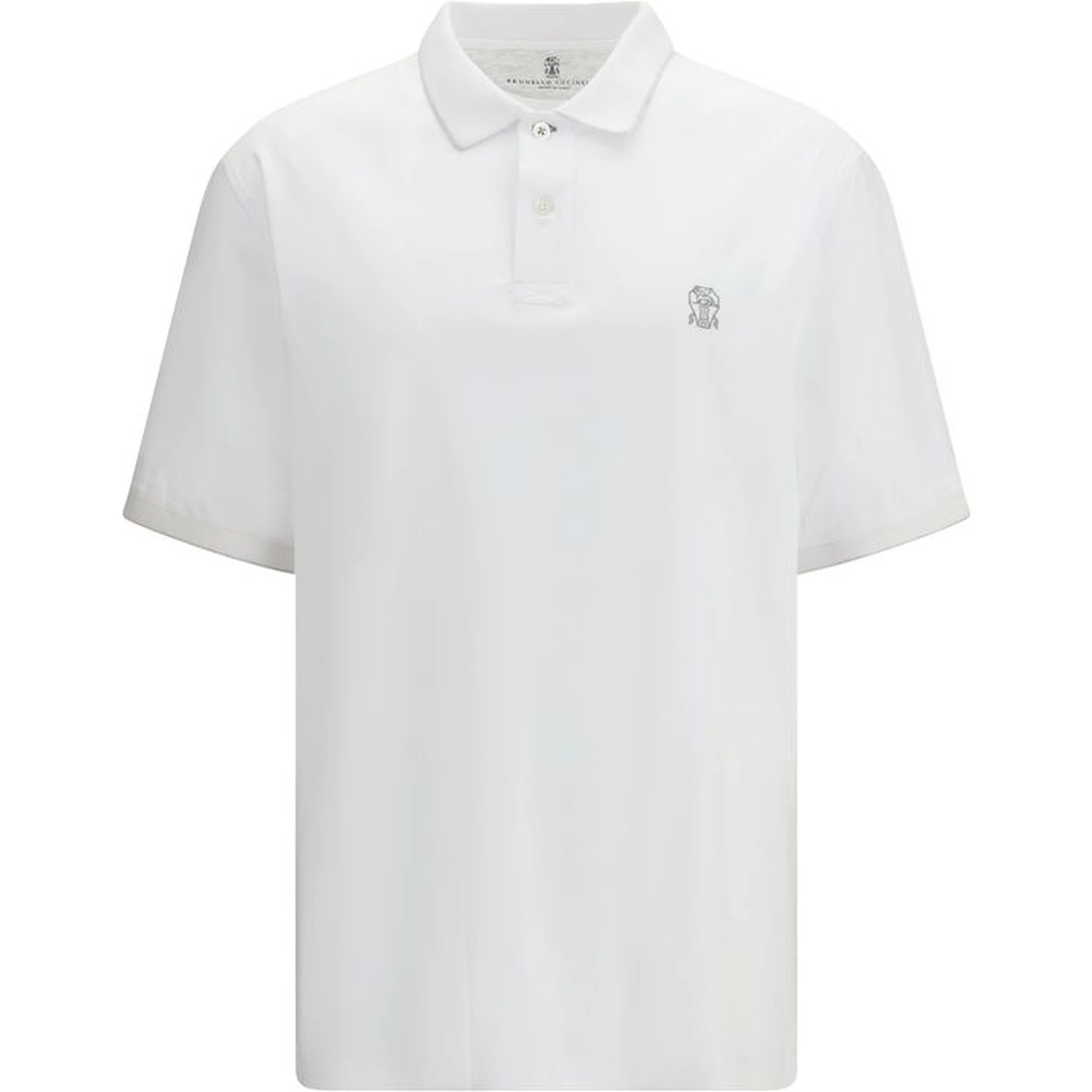 قميص بولو قطني أبيض