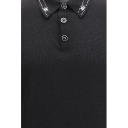 Black Silk Polo Shirt