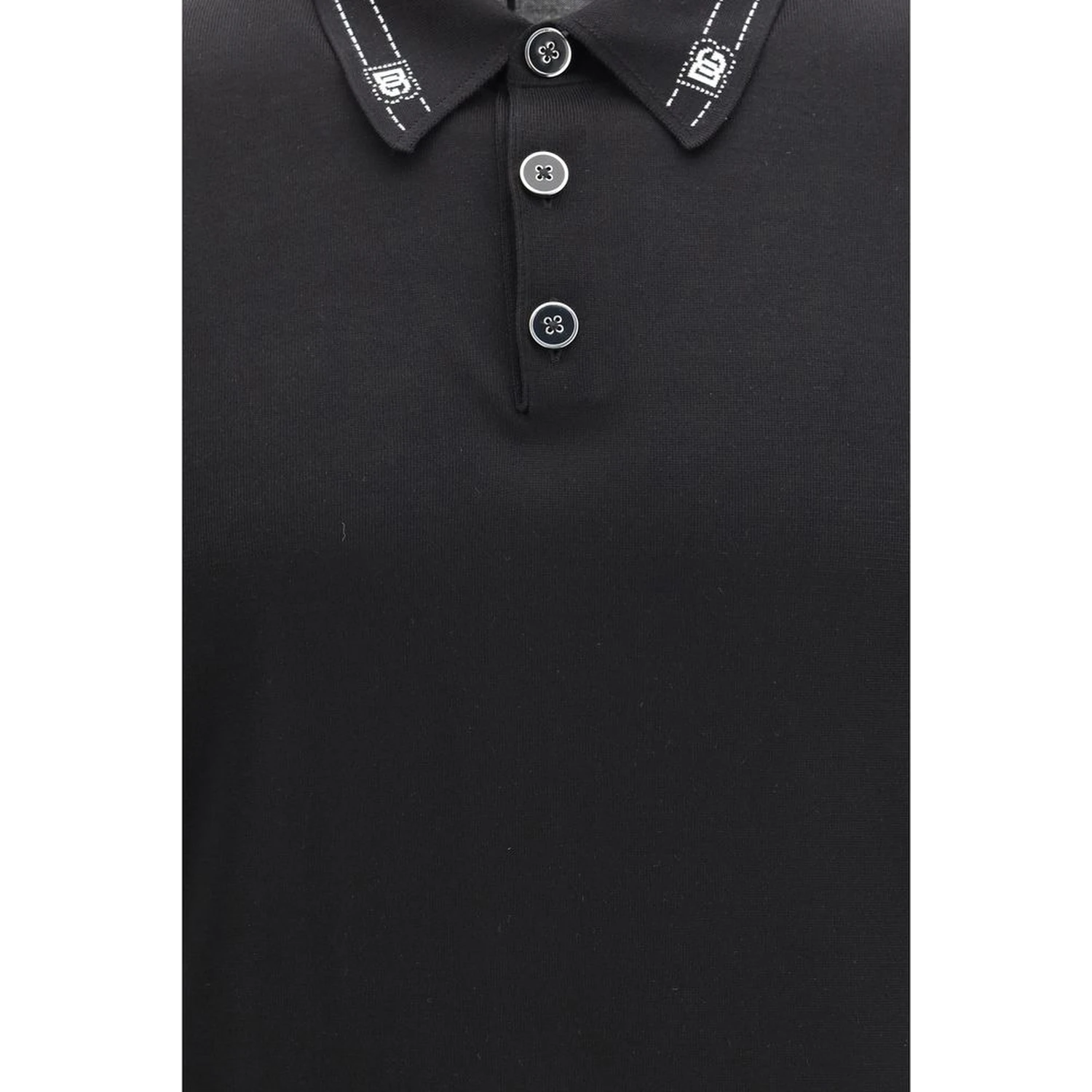 Black Silk Polo Shirt