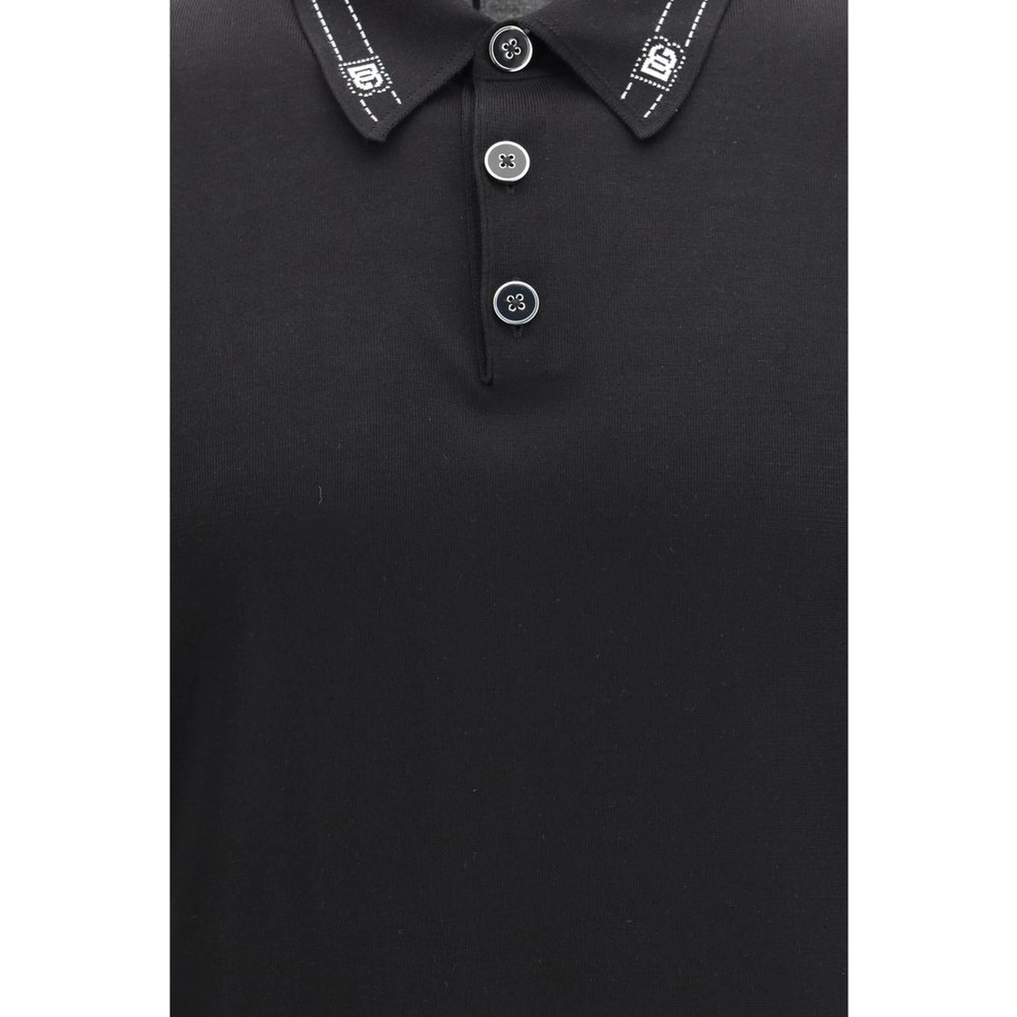 Black Silk Polo Shirt
