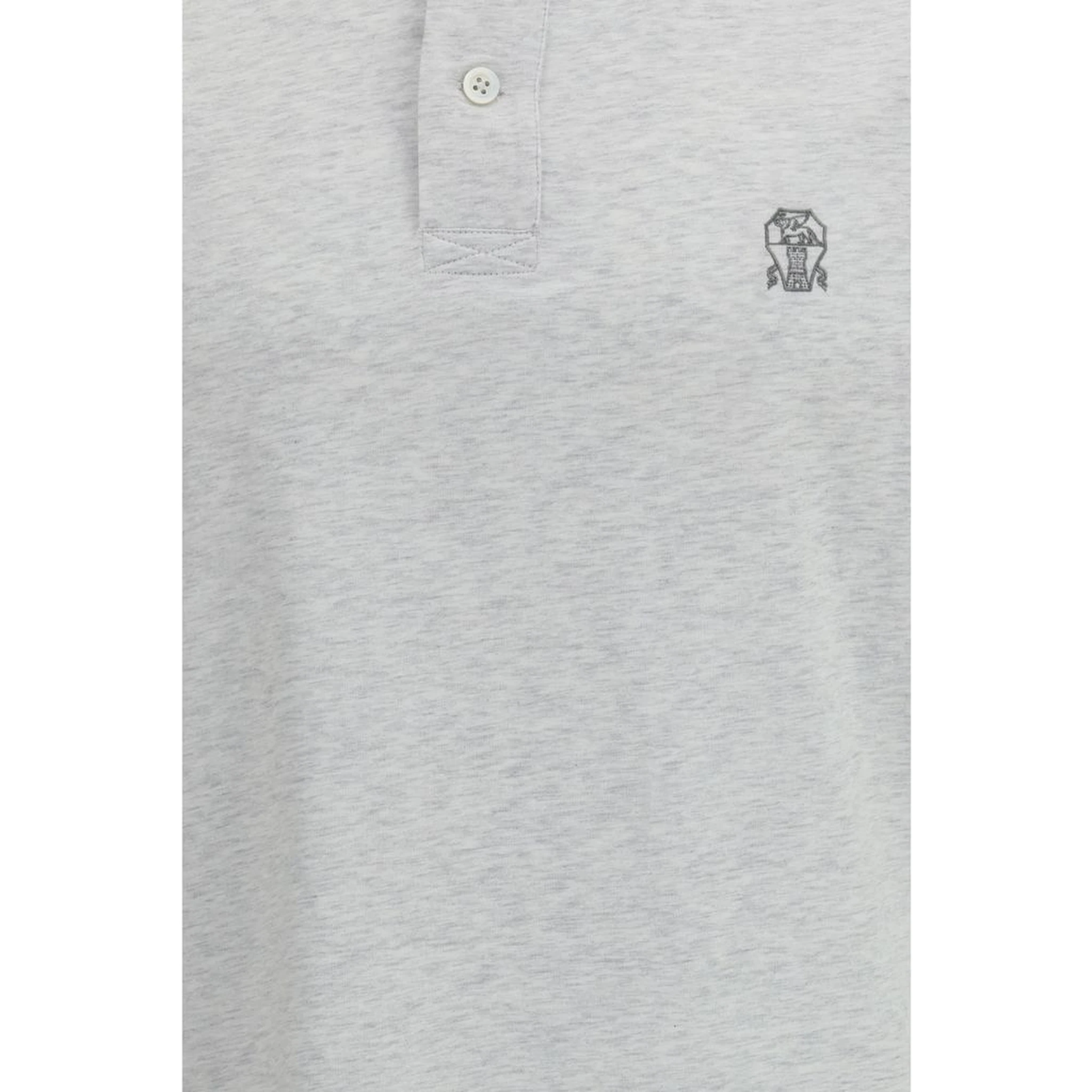 Gray Cotton Polo Shirt