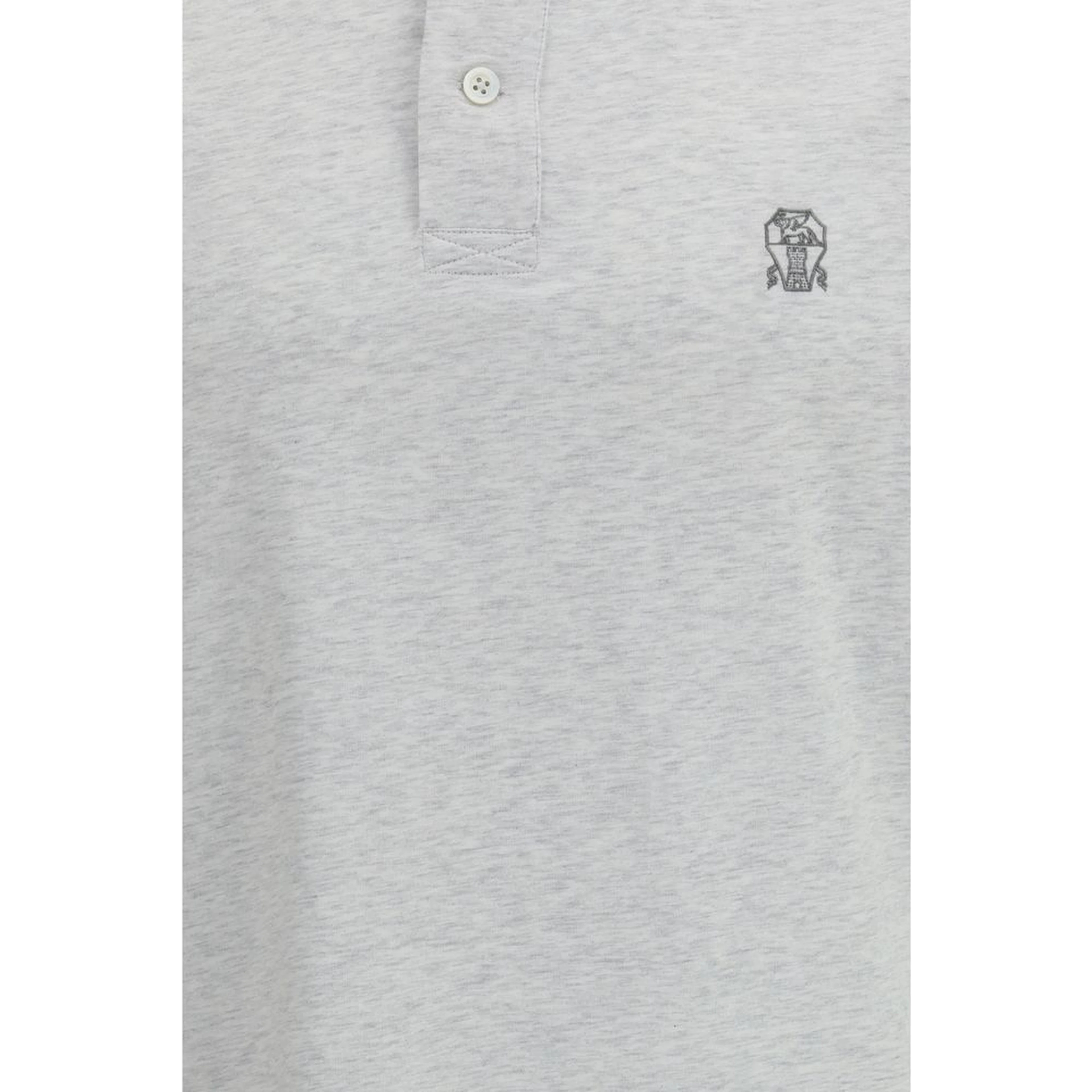Gray Cotton Polo Shirt