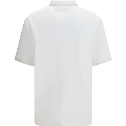 قميص بولو قطني أبيض