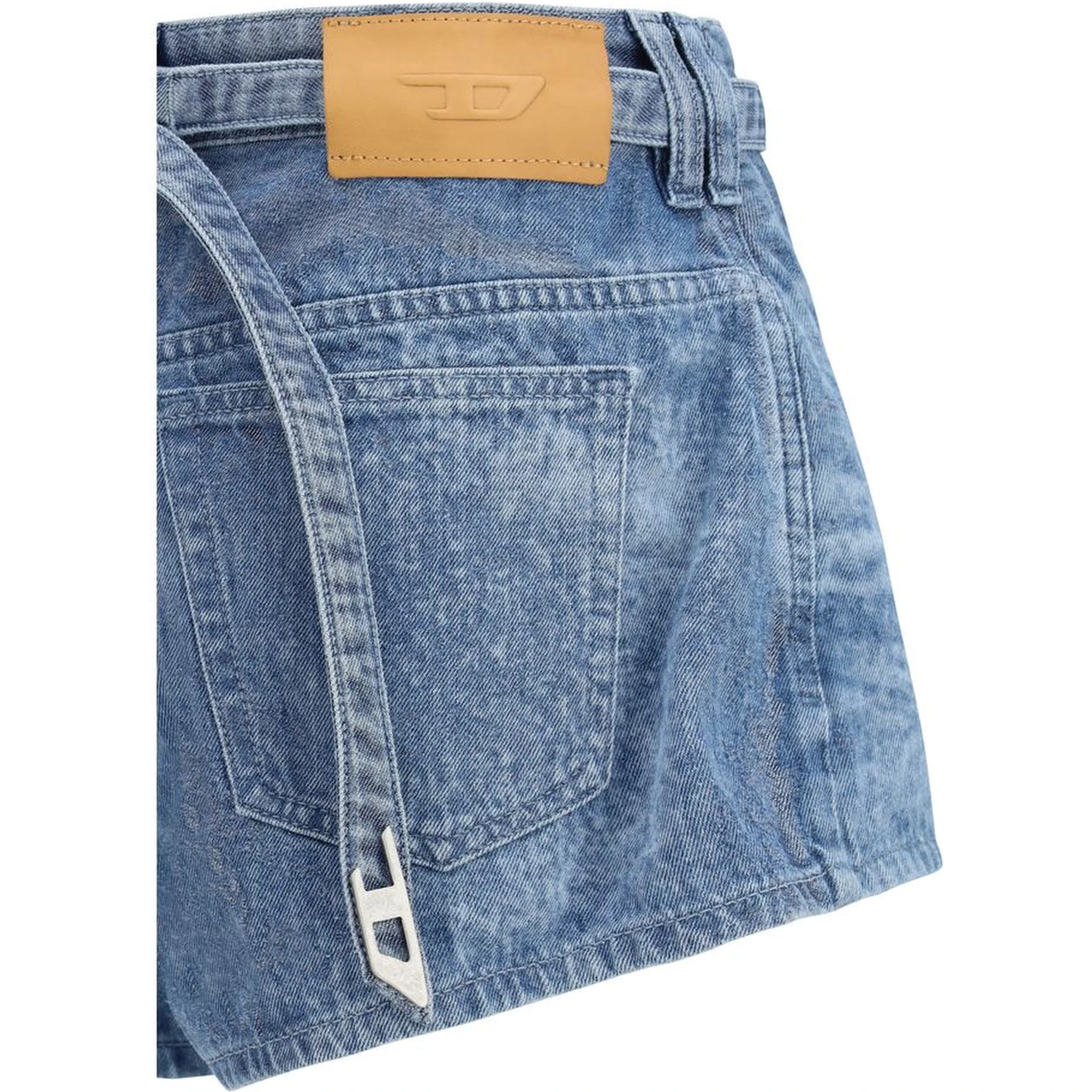 Blue Cotton Bermuda Shorts