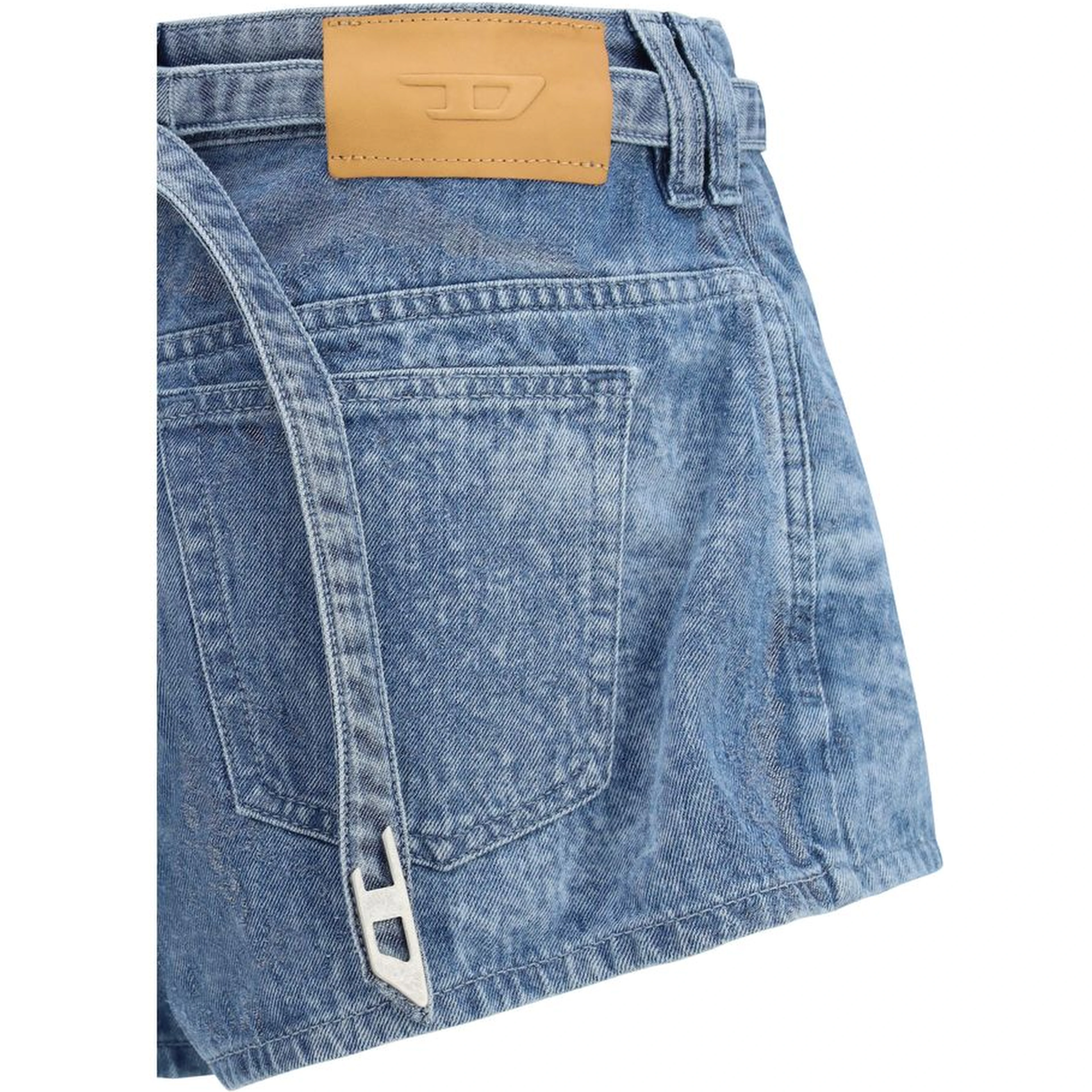 Blue Cotton Bermuda Shorts