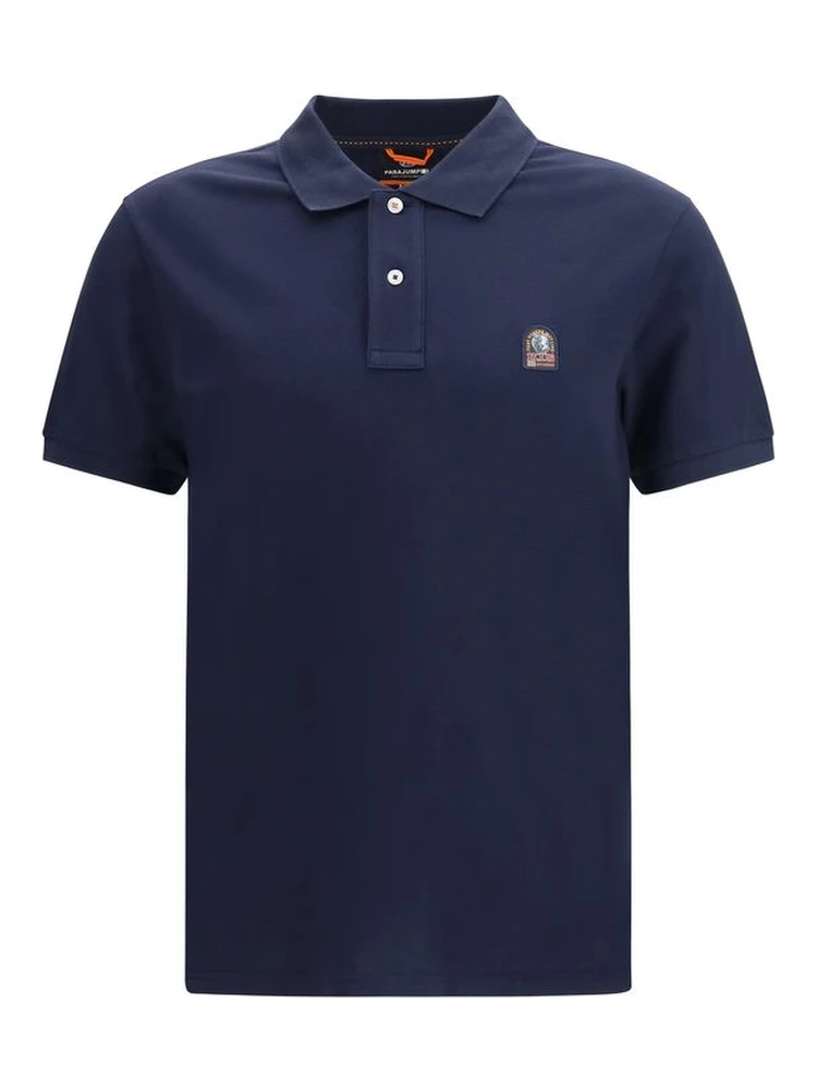 Blue Cotton Polo Shirt