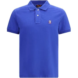 Blue Cotton Polo Shirt