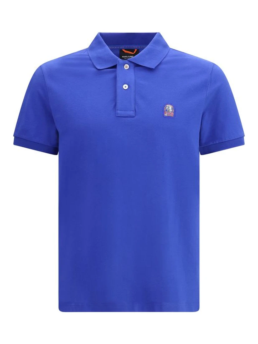 Blue Cotton Polo Shirt