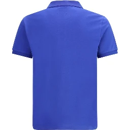 Blue Cotton Polo Shirt