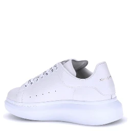 White Calf Leather Bos Taurus Platform Sneakers