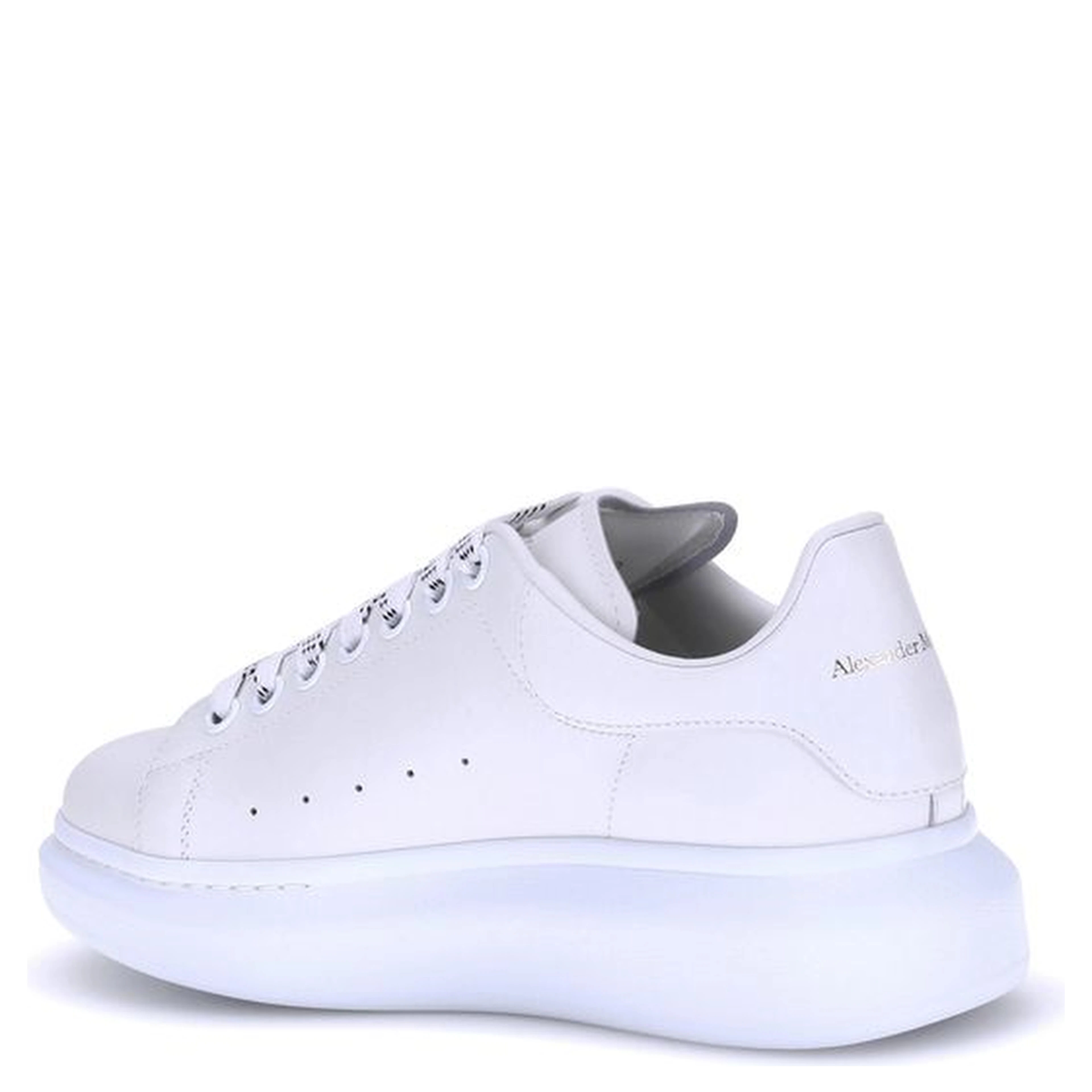 White Calf Leather Bos Taurus Platform Sneakers
