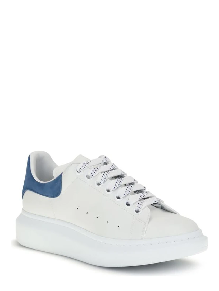 White Calf Leather Bos Taurus Platform Sneakers