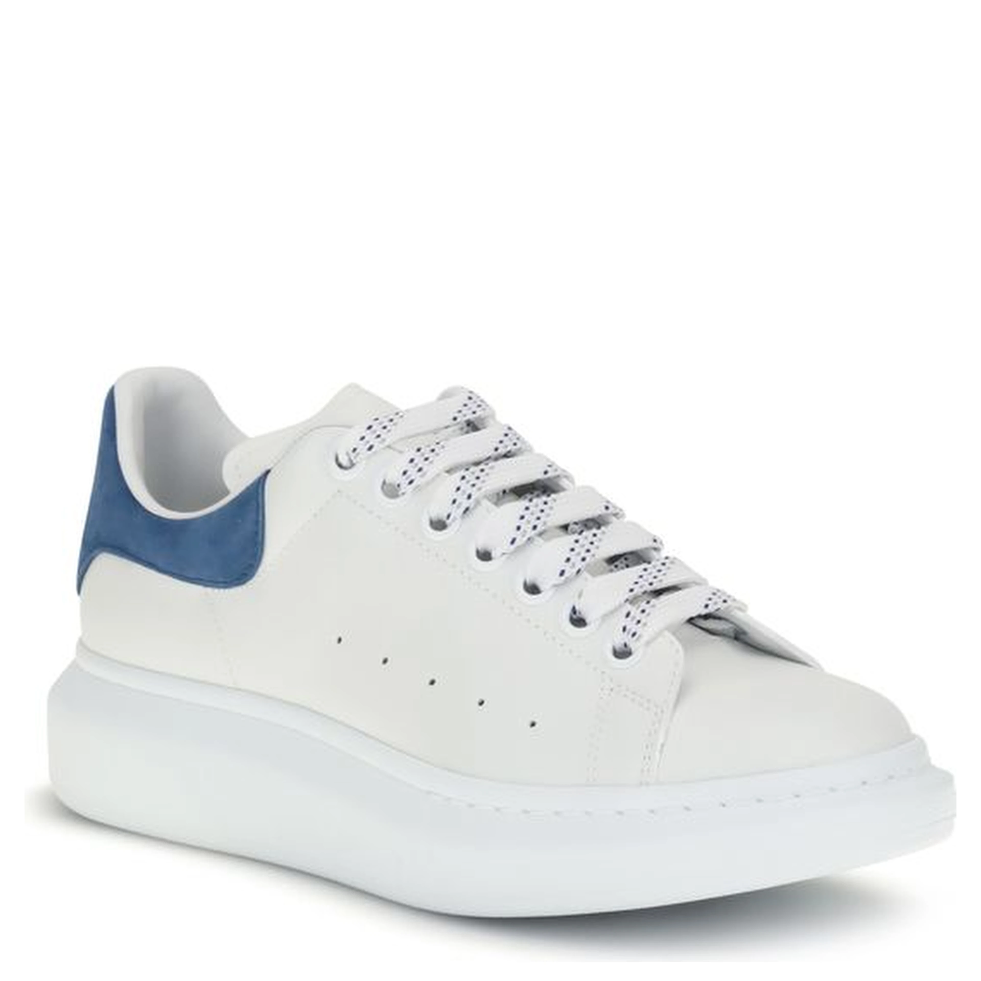 White Calf Leather Bos Taurus Platform Sneakers