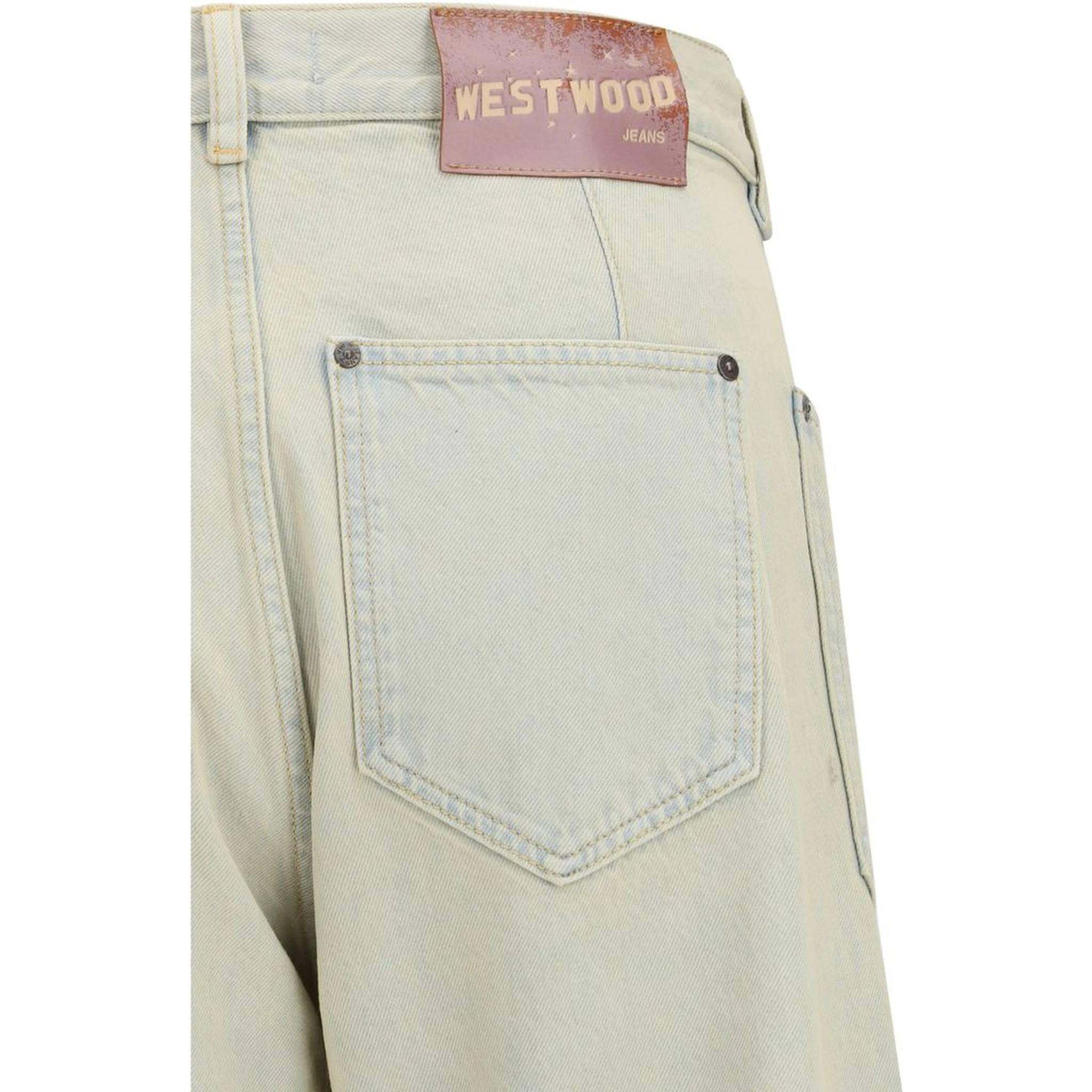 جينز قطني أزرق