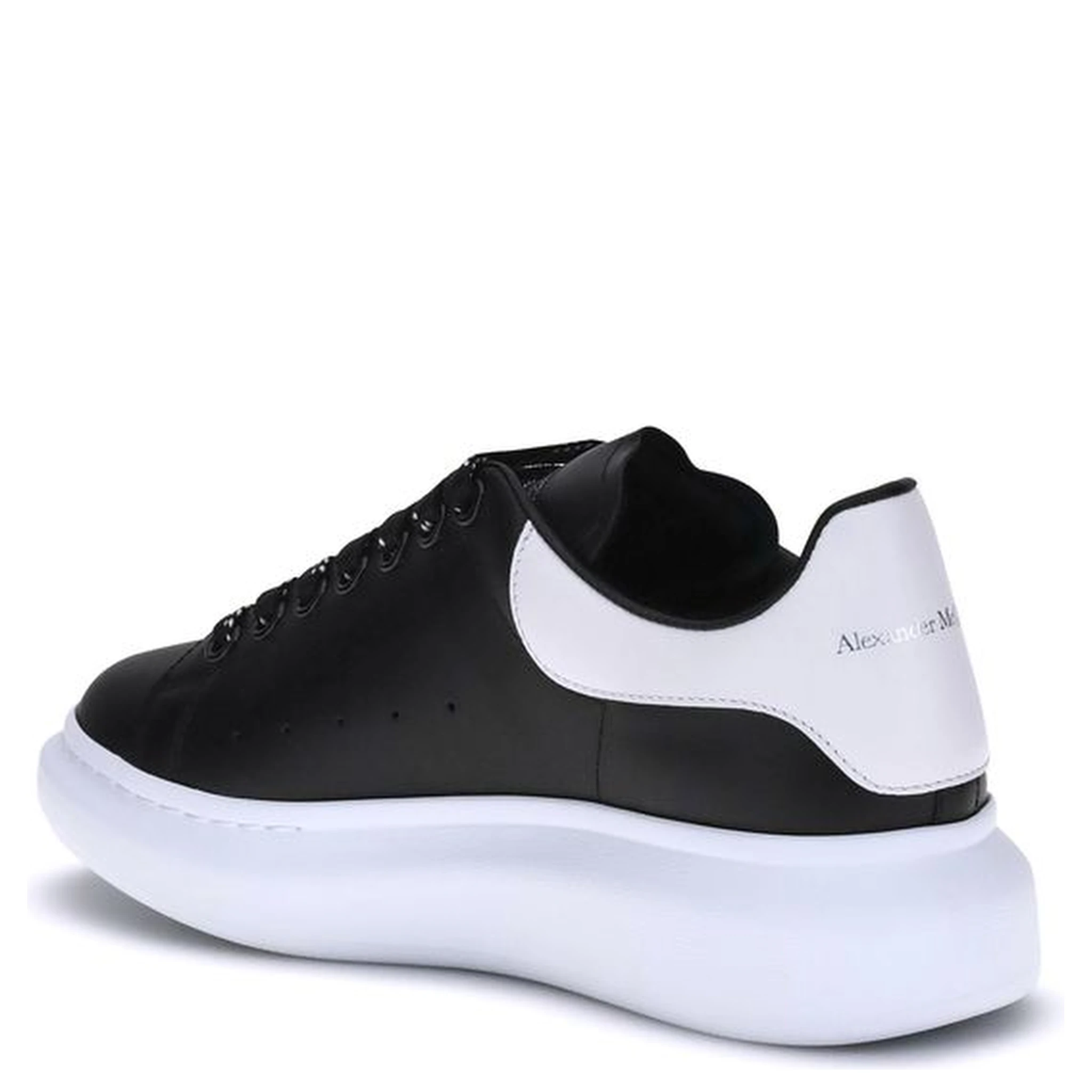 Black Calf Leather Bos Taurus Platform Sneakers