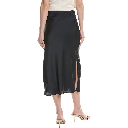 Blue Polyester Long Skirt