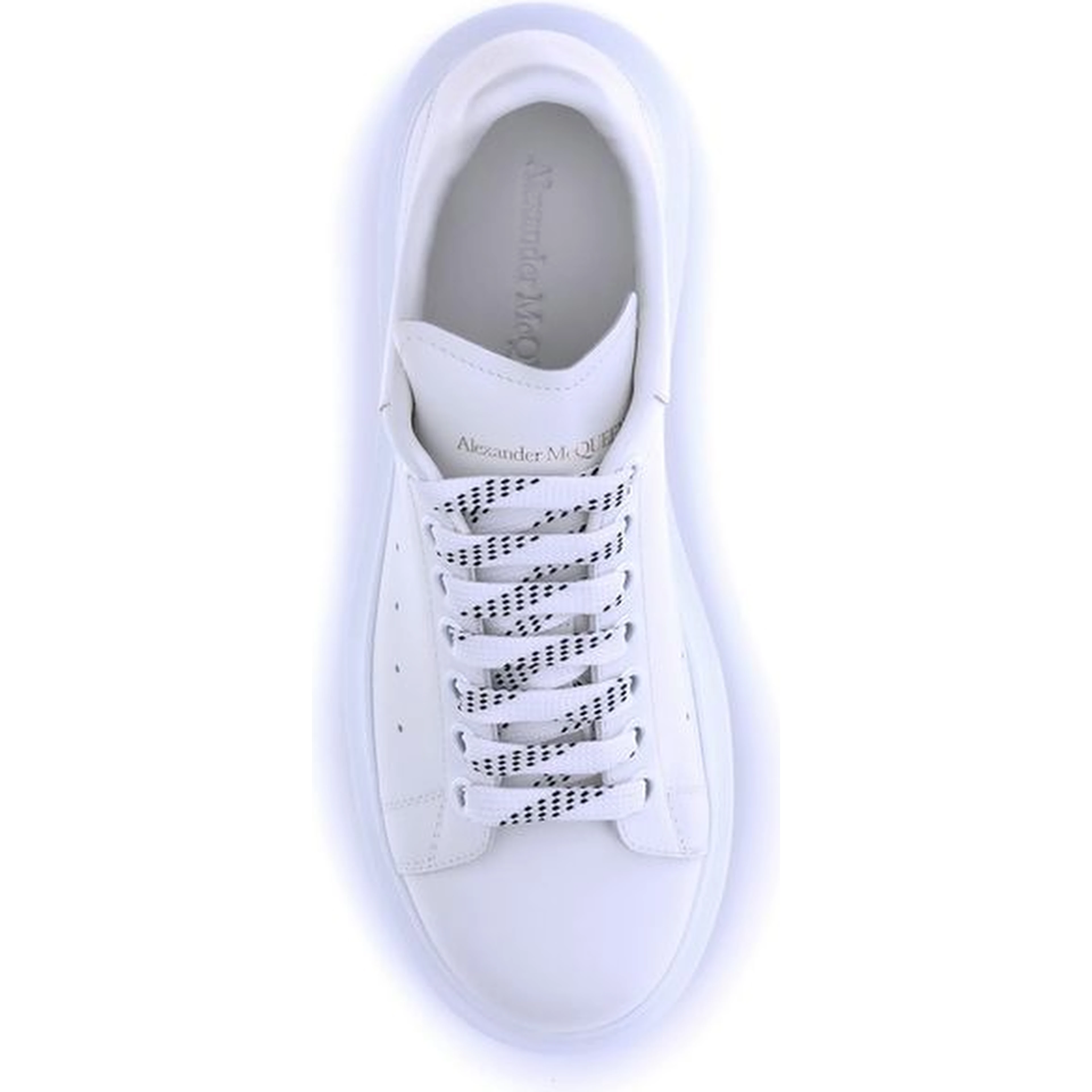White Calf Leather Bos Taurus Platform Sneakers