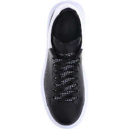 Black Calf Leather Bos Taurus Platform Sneakers