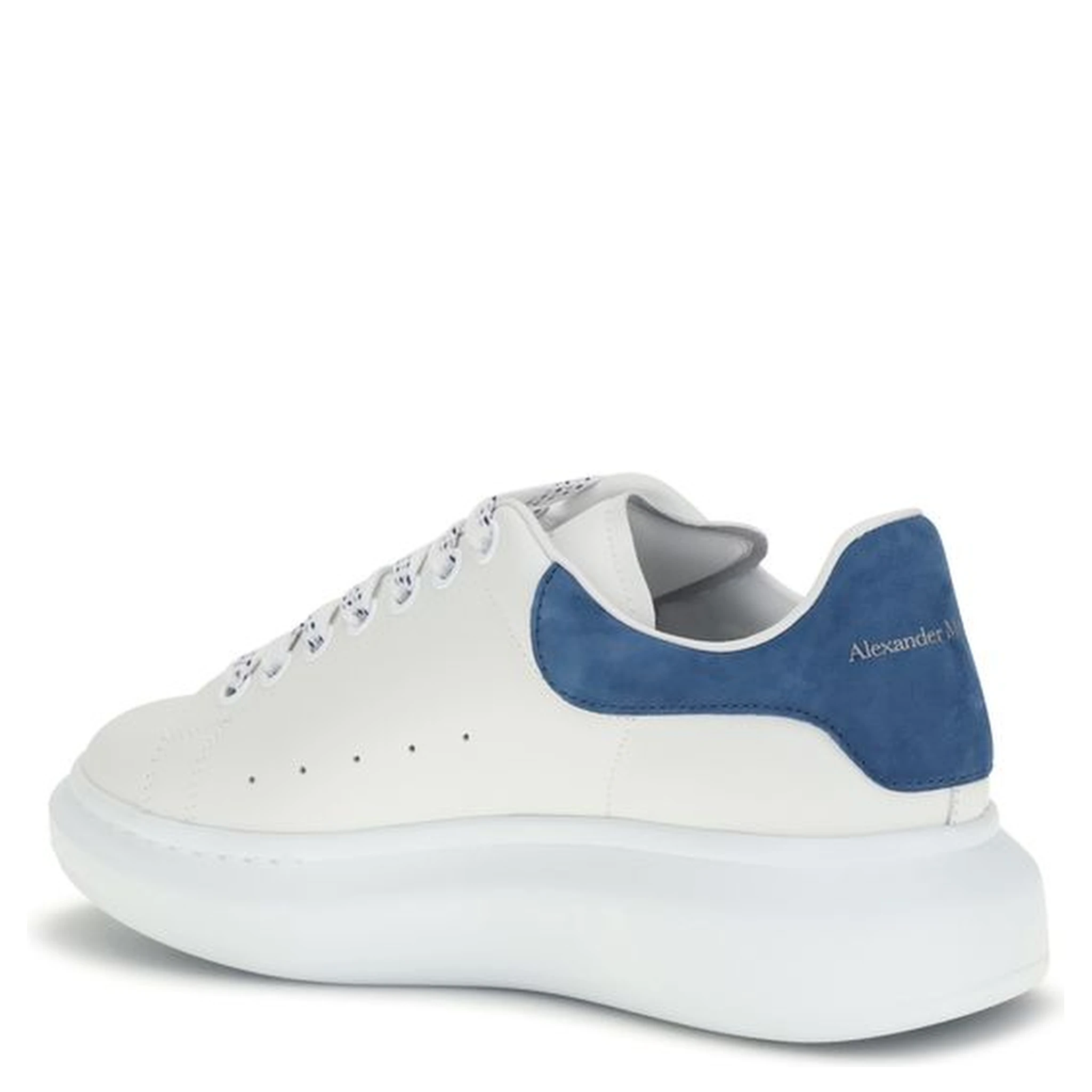 White Calf Leather Bos Taurus Platform Sneakers