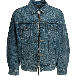 Zippered denim jacket