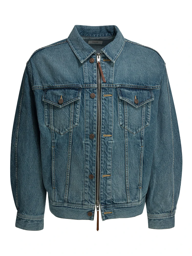 Zippered denim jacket