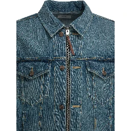 Zippered denim jacket