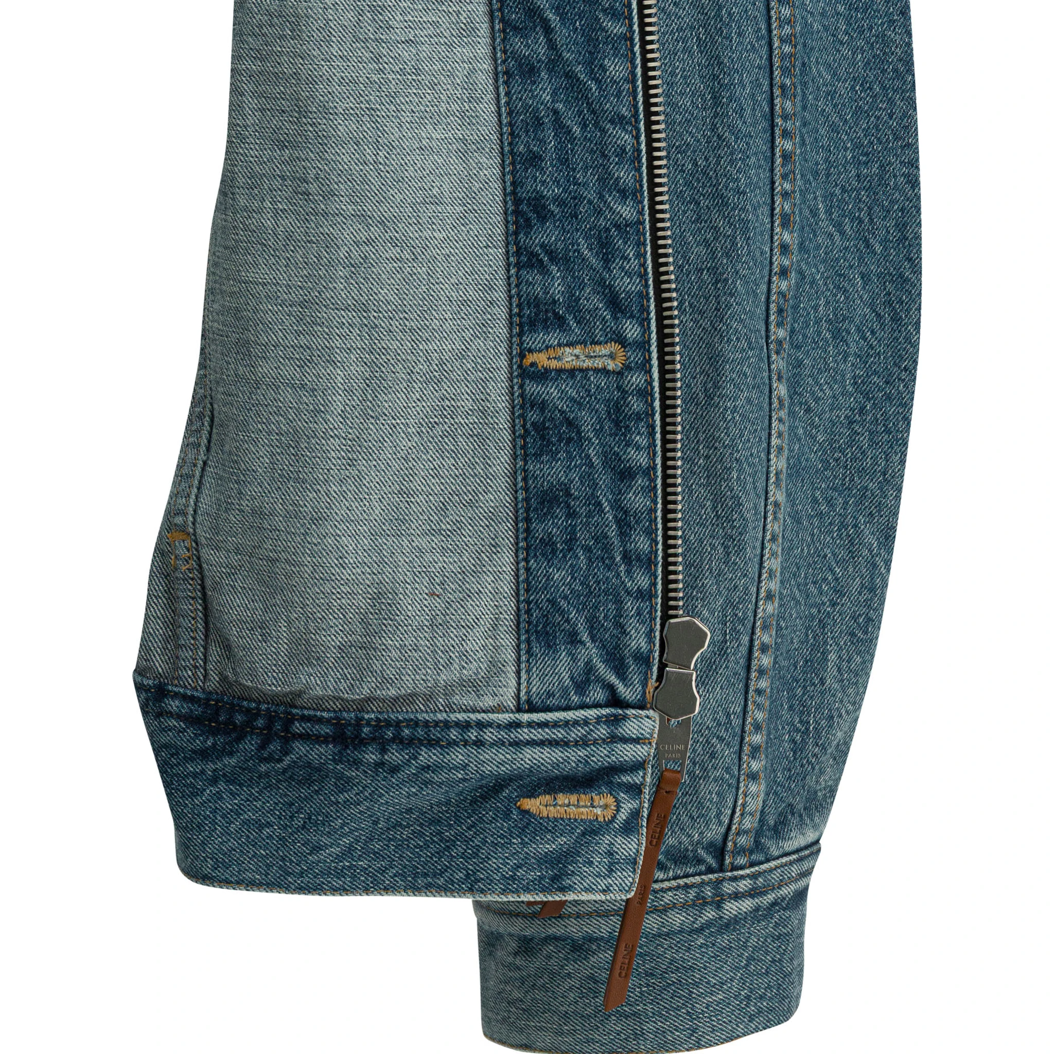 Zippered denim jacket