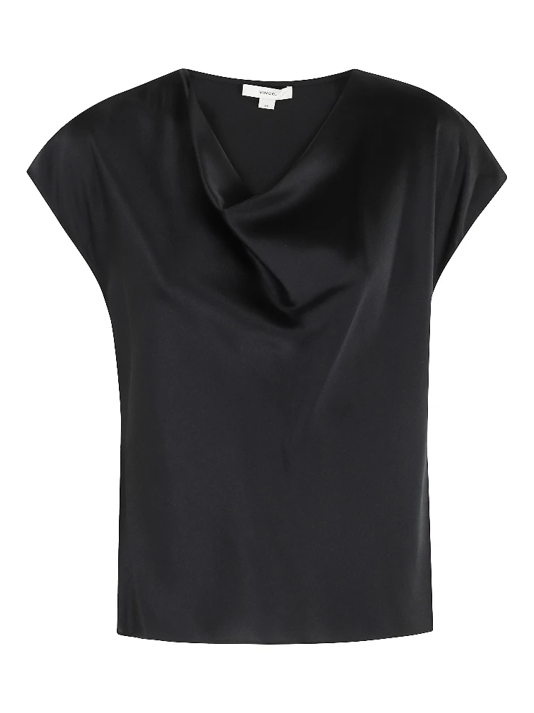 COWL NK CAP SLV BLOUSE