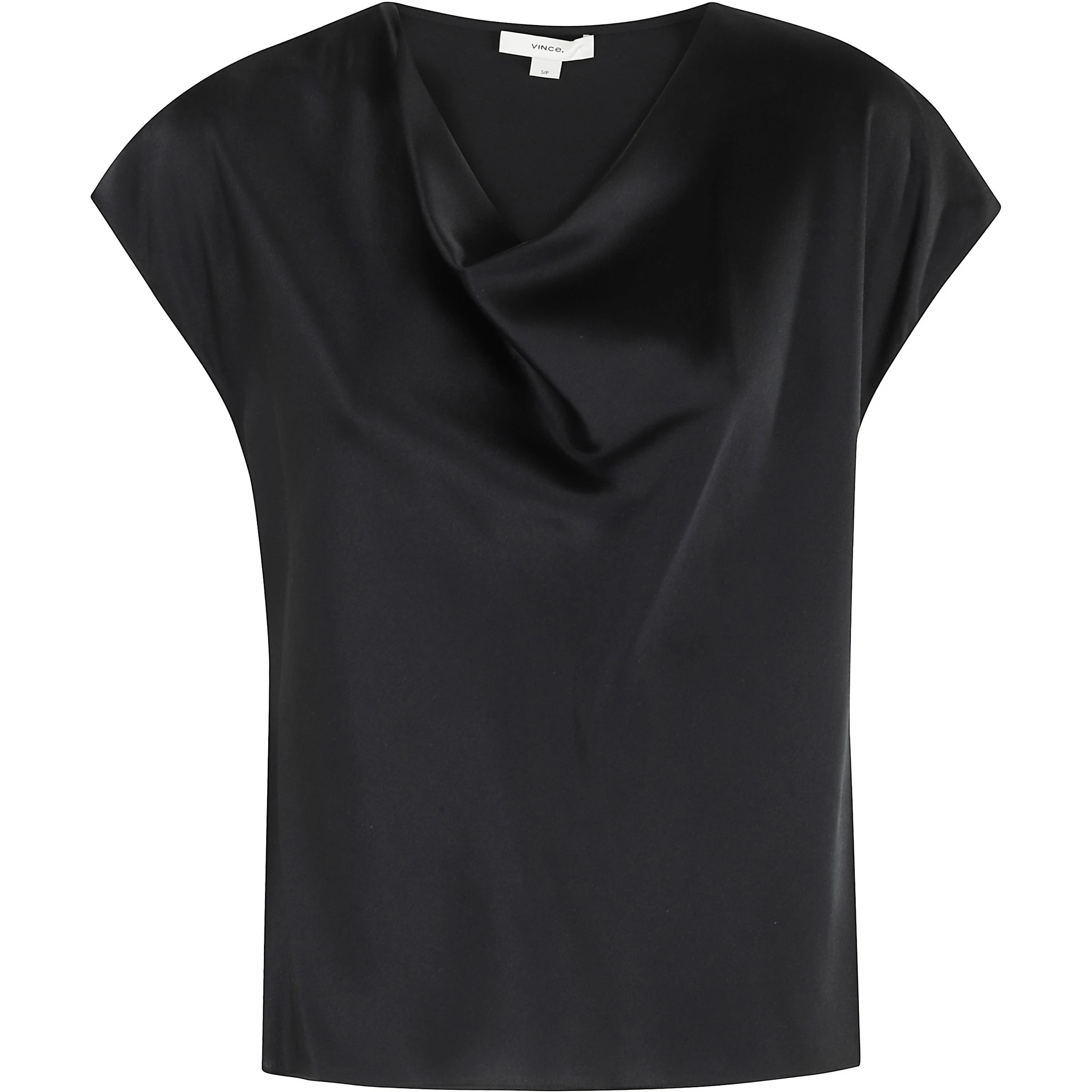 COWL NK CAP SLV BLOUSE