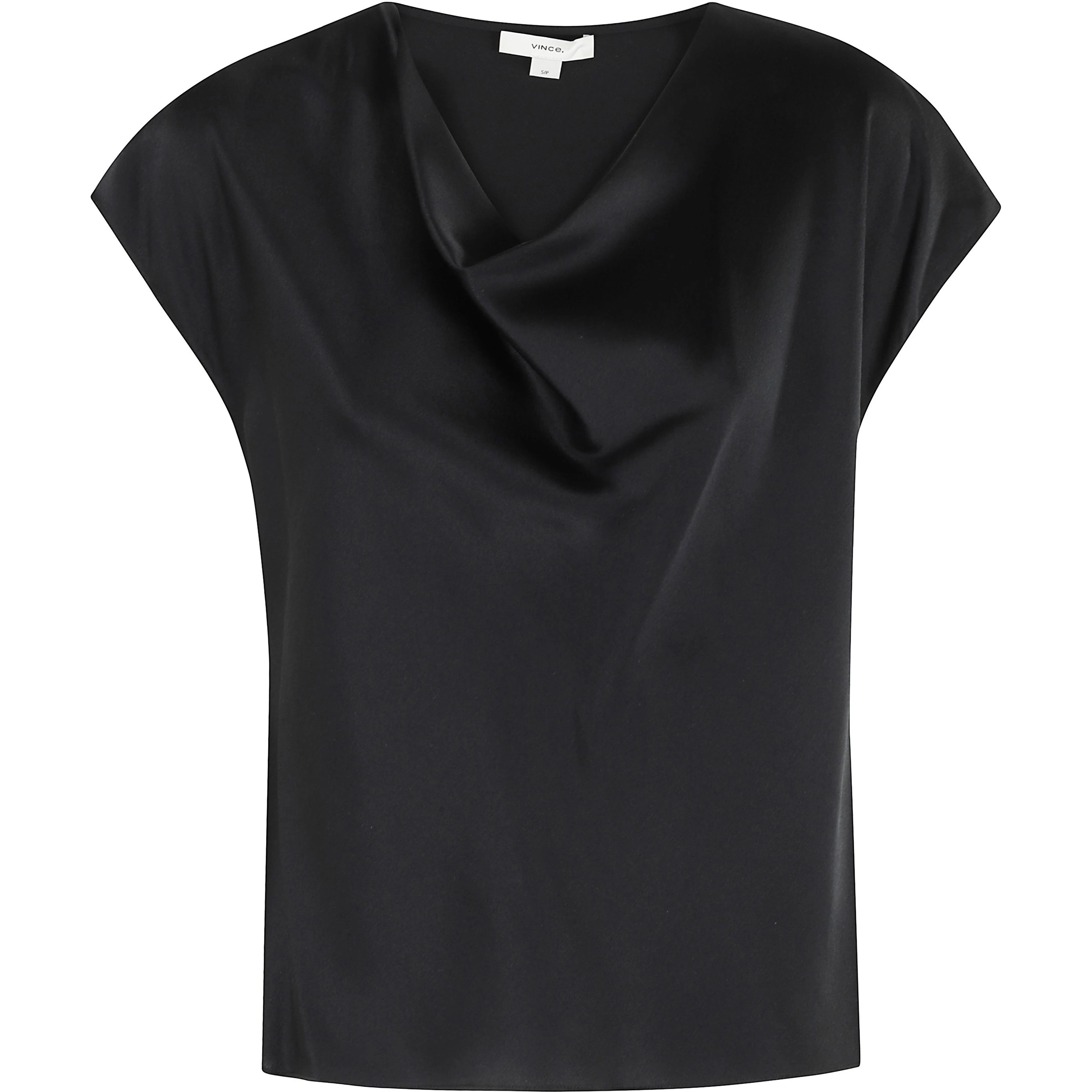 COWL NK CAP SLV BLOUSE