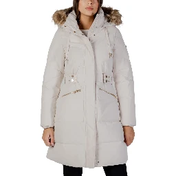Cream Polyester Coat