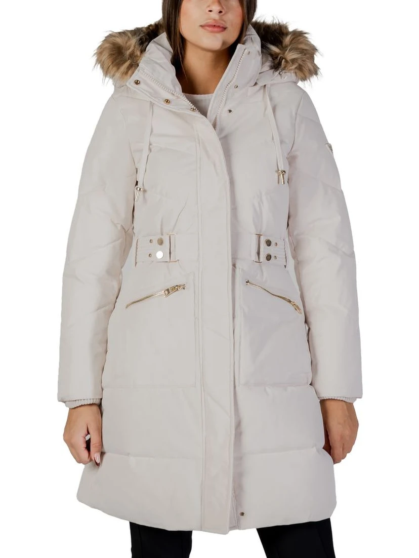 Cream Polyester Coat