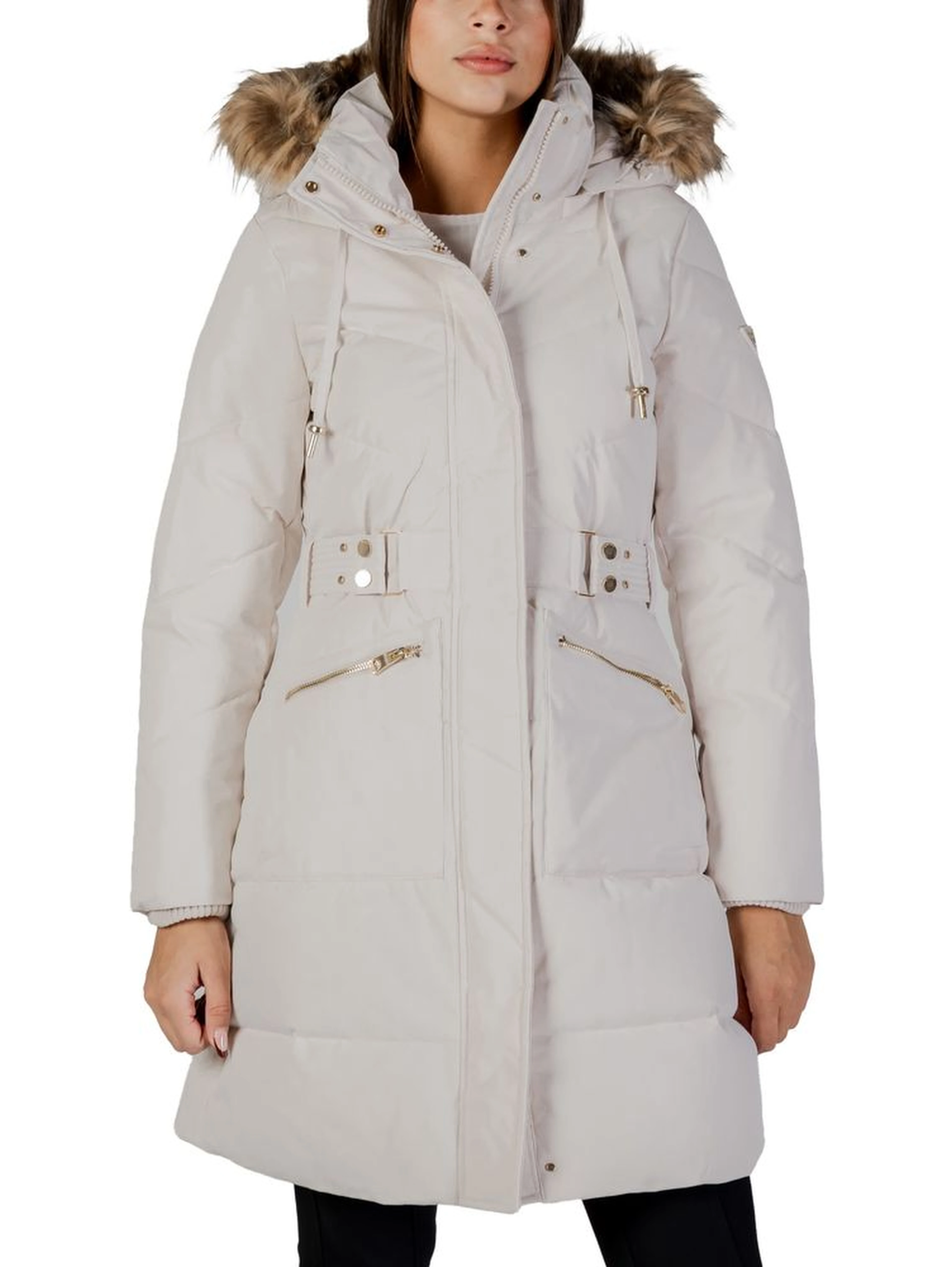 Cream Polyester Coat