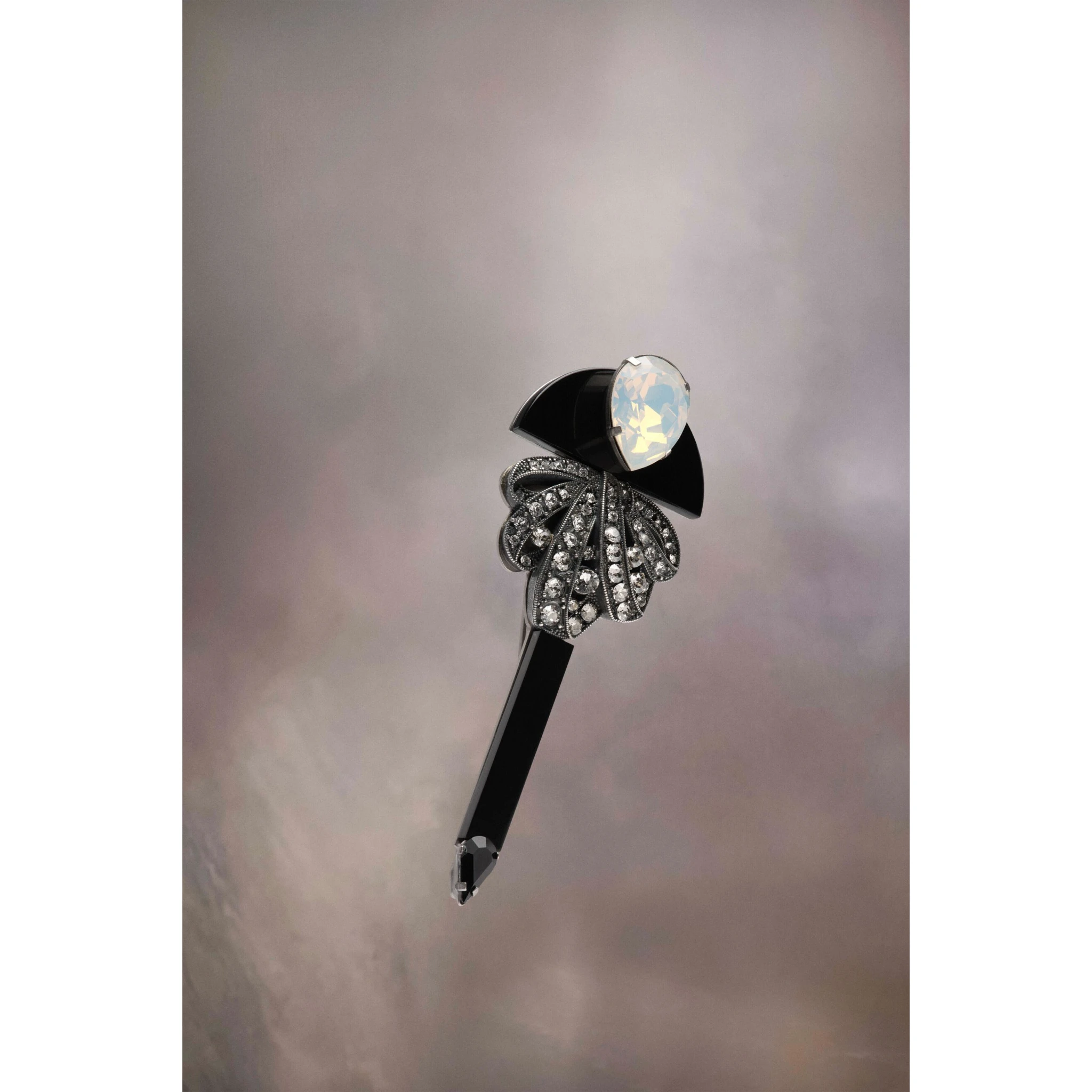 Black And White Fibres Broch