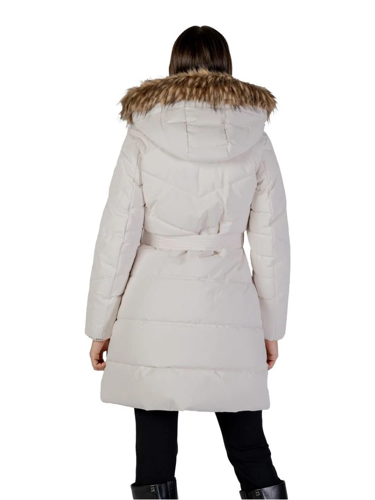 Cream Polyester Coat alternative