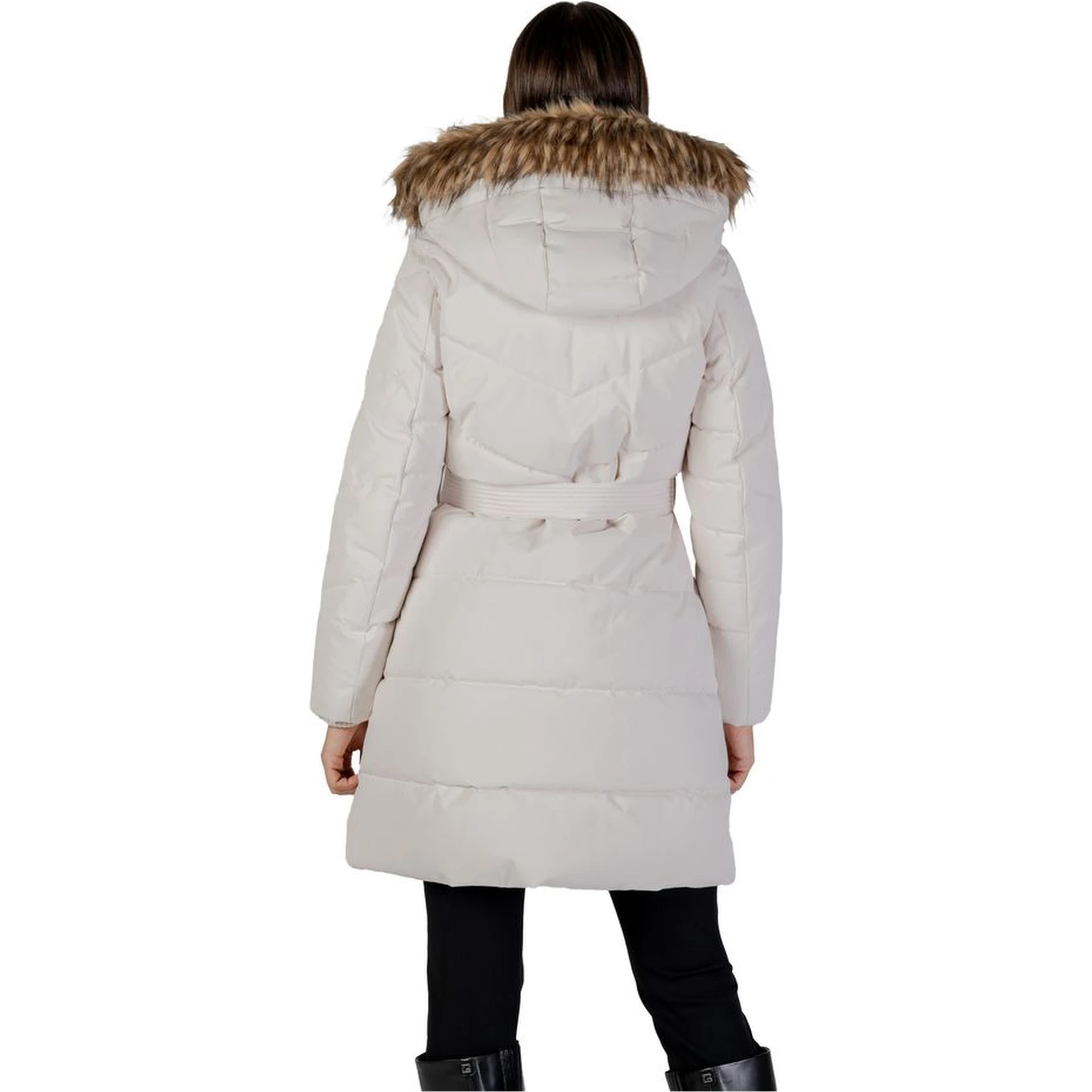 Cream Polyester Coat