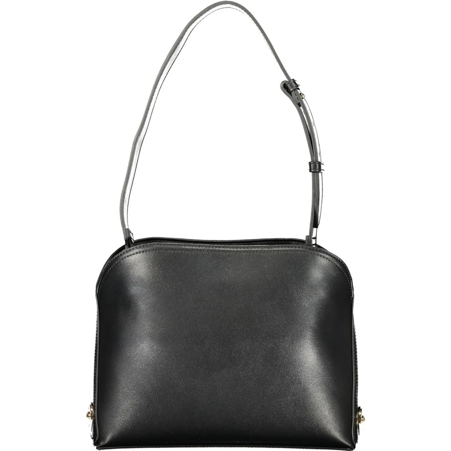 Black Polyurethane Women's Shoulder Bag