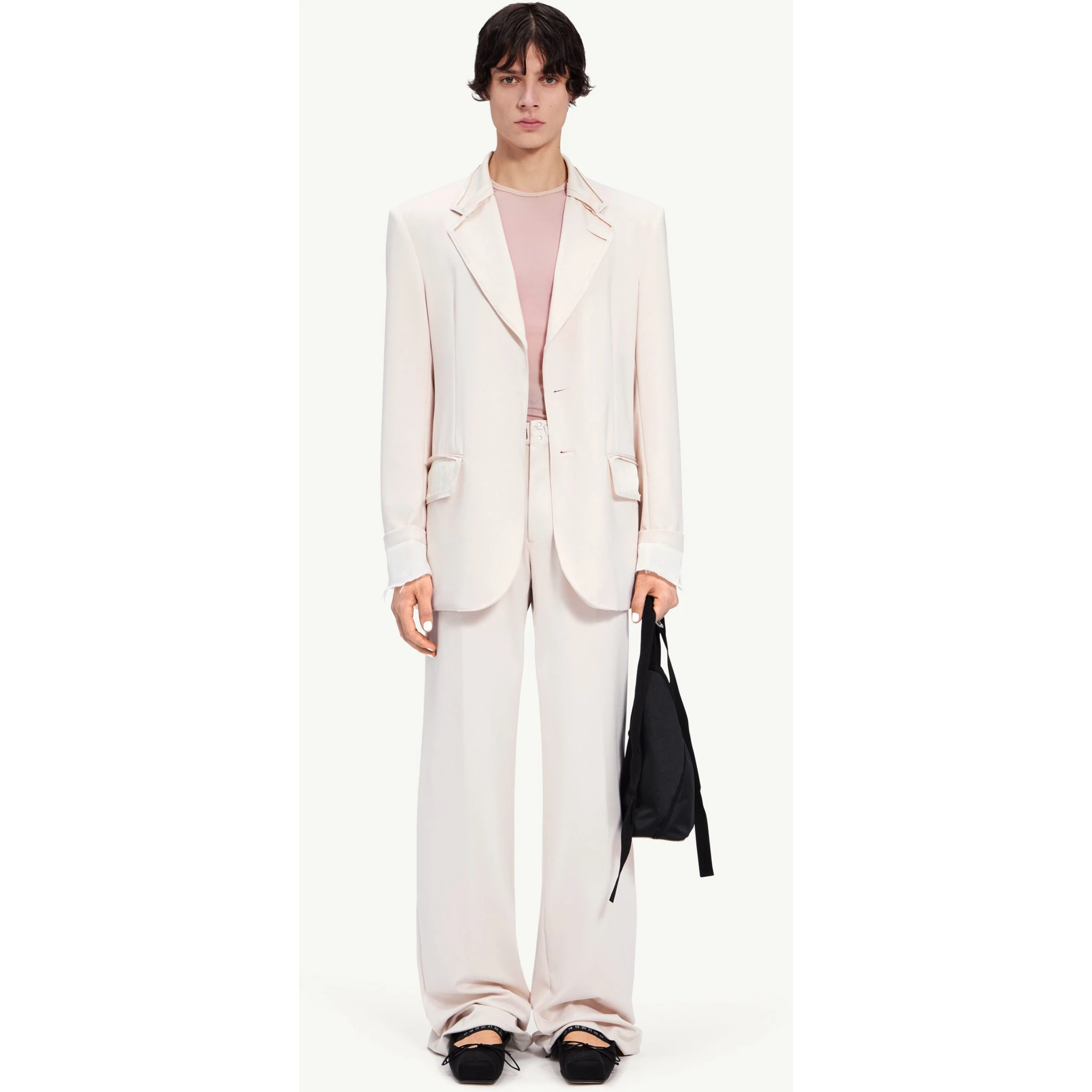 Beige Fibres Two-Piece Suit