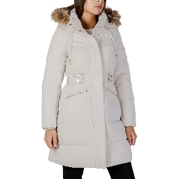 Cream Polyester Coat