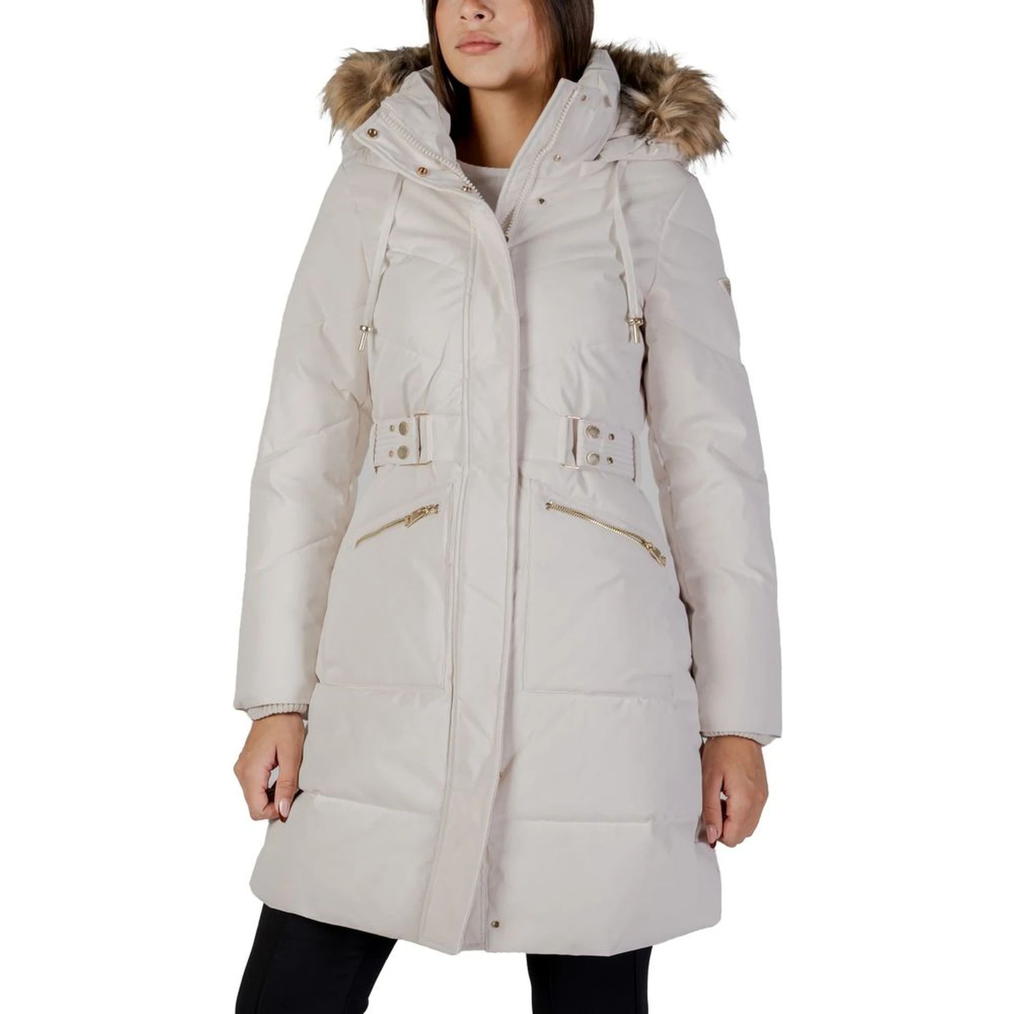 Cream Polyester Coat